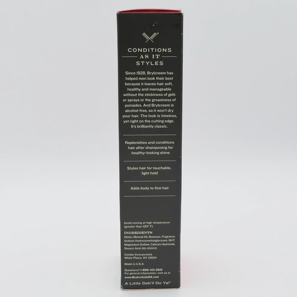 Brylcreem 3 in 1 Hair Cream High Shine Light Hold 5.5 oz Strengthens Conditions